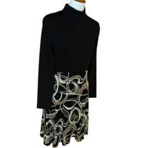 Vintage 90s op art knit dress